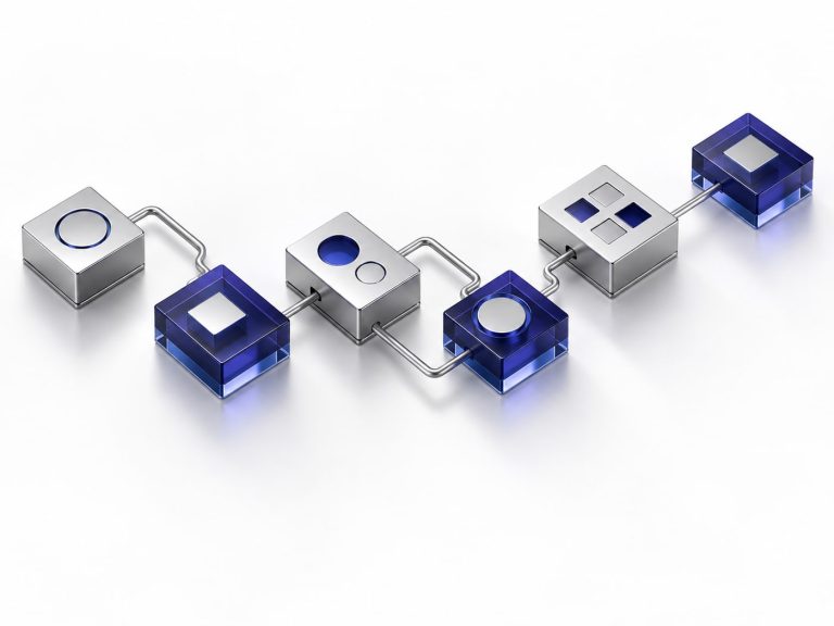 AI 生成的模块化工作流概念配图,非企业实景或真实项目截图